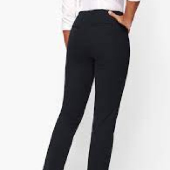 Talbots Petites Black Classic Side Zip High Waist Slim Leg Pants Size 10p - Picture 1 of 12